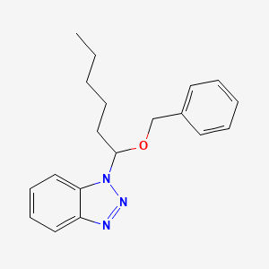 molecular formula C19H23N3O B2658073 1-(1-Phenylmethoxyhexyl)benzotriazole CAS No. 300679-76-9