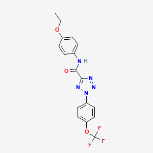 molecular formula C17H14F3N5O3 B2658080 N-(4-ethoxyphenyl)-2-(4-(trifluoromethoxy)phenyl)-2H-tetrazole-5-carboxamide CAS No. 1396882-48-6