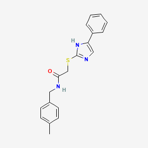 N-(4-methylbenzyl)-2-((5-phenyl-1H-imidazol-2-yl)thio)acetamide