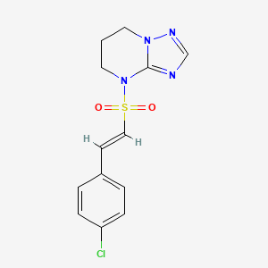 4-[(E)-2-(4-Chlorophenyl)ethenyl]sulfonyl-6,7-dihydro-5H-[1,2,4]triazolo[1,5-a]pyrimidine