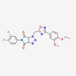 5-(3,4-difluorophenyl)-1-((3-(4-ethoxy-3-methoxyphenyl)-1,2,4-oxadiazol-5-yl)methyl)-1,6a-dihydropyrrolo[3,4-d][1,2,3]triazole-4,6(3aH,5H)-dione