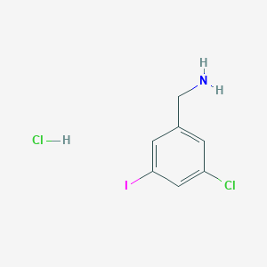 molecular formula C7H8Cl2IN B2658112 (3-Chloro-5-iodophenyl)methanamine hydrochloride CAS No. 1909319-35-2