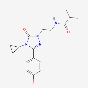 N-(2-(4-cyclopropyl-3-(4-fluorophenyl)-5-oxo-4,5-dihydro-1H-1,2,4-triazol-1-yl)ethyl)isobutyramide