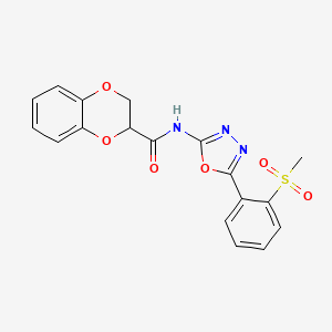 N-(5-(2-(methylsulfonyl)phenyl)-1,3,4-oxadiazol-2-yl)-2,3-dihydrobenzo[b][1,4]dioxine-2-carboxamide