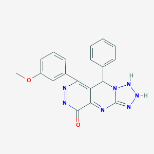molecular formula C19H15N7O2 B265812 10-(3-methoxyphenyl)-8-phenyl-2,4,5,6,7,11,12-heptazatricyclo[7.4.0.03,7]trideca-1,3,9,11-tetraen-13-one 