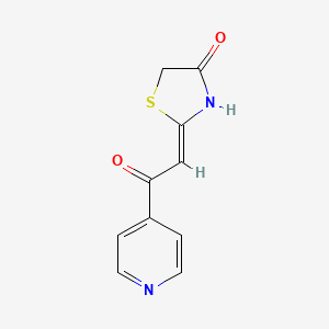(2Z)-2-(2-Oxo-2-pyridin-4-ylethylidene)-1,3-thiazolidin-4-one
