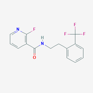 molecular formula C15H12F4N2O B2658123 2-fluoro-N-{2-[2-(trifluoromethyl)phenyl]ethyl}pyridine-3-carboxamide CAS No. 1808762-43-7