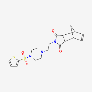 2-(2-(4-(thiophen-2-ylsulfonyl)piperazin-1-yl)ethyl)-3a,4,7,7a-tetrahydro-1H-4,7-methanoisoindole-1,3(2H)-dione