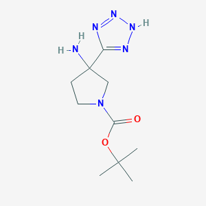 Tert-butyl 3-amino-3-(2H-tetrazol-5-yl)pyrrolidine-1-carboxylate