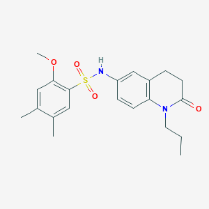 2-methoxy-4,5-dimethyl-N-(2-oxo-1-propyl-1,2,3,4-tetrahydroquinolin-6-yl)benzenesulfonamide