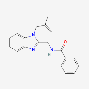 molecular formula C19H19N3O B2658164 N-[[1-(2-甲基丙-2-烯基)苯并咪唑-2-基]甲基]苯甲酰胺 CAS No. 838883-70-8