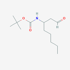 molecular formula C13H25NO3 B2658169 N-Boc-(+/-)-3-aminooctanal CAS No. 1455442-31-5