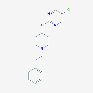 molecular formula C17H20ClN3O B2658174 5-Chloro-2-[1-(2-phenylethyl)piperidin-4-yl]oxypyrimidine CAS No. 2415472-11-4