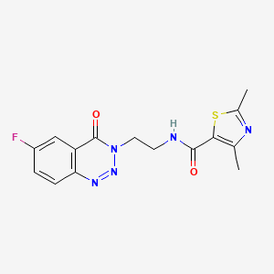 N-(2-(6-fluoro-4-oxobenzo[d][1,2,3]triazin-3(4H)-yl)ethyl)-2,4-dimethylthiazole-5-carboxamide