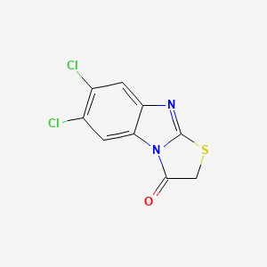 molecular formula C9H4Cl2N2OS B2658184 6,7-dichloro[1,3]thiazolo[3,2-a][1,3]benzimidazol-3(2H)-one CAS No. 866144-64-1