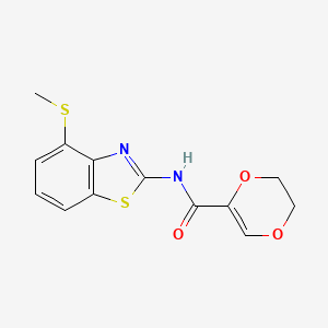 molecular formula C13H12N2O3S2 B2658188 N-(4-(methylthio)benzo[d]thiazol-2-yl)-5,6-dihydro-1,4-dioxine-2-carboxamide CAS No. 899983-20-1