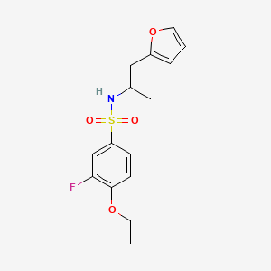 molecular formula C15H18FNO4S B2658199 4-乙氧基-3-氟-N-(1-(呋喃-2-基)丙烷-2-基)苯磺酰胺 CAS No. 1235633-79-0