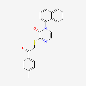 1-(naphthalen-1-yl)-3-((2-oxo-2-(p-tolyl)ethyl)thio)pyrazin-2(1H)-one