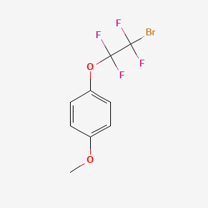 molecular formula C9H7BrF4O2 B2658203 1-(2-Bromo-1,1,2,2-tetrafluoroethoxy)-4-methoxybenzene CAS No. 134151-62-5