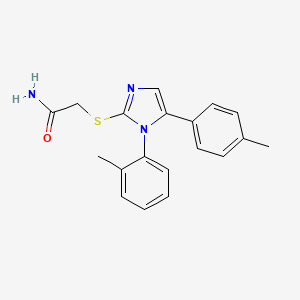 molecular formula C19H19N3OS B2658209 2-((1-(o-tolyl)-5-(p-tolyl)-1H-imidazol-2-yl)thio)acetamide CAS No. 1207011-06-0