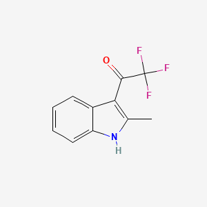 molecular formula C11H8F3NO B2658211 2,2,2-trifluoro-1-(2-methyl-1H-indol-3-yl)ethanone CAS No. 441-29-2