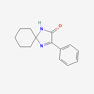molecular formula C14H16N2O B2658218 3-Phenyl-1,4-diazaspiro[4.5]dec-3-en-2-one CAS No. 93045-16-0
