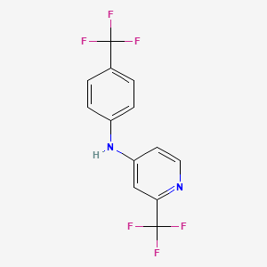 molecular formula C13H8F6N2 B2658224 N-[4-(三氟甲基)苯基]-N-[2-(三氟甲基)-4-吡啶基]胺 CAS No. 338401-83-5