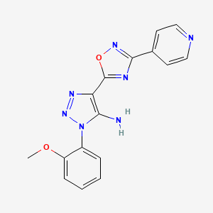 3-(2-Methoxyphenyl)-5-(3-pyridin-4-yl-1,2,4-oxadiazol-5-yl)triazol-4-amine