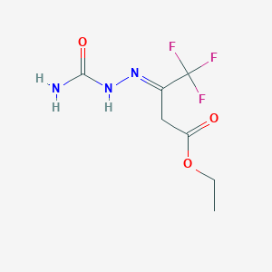 molecular formula C7H10F3N3O3 B2658231 ethyl (3E)-3-(carbamoylhydrazinylidene)-4,4,4-trifluorobutanoate CAS No. 666728-19-4