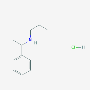 molecular formula C13H22ClN B2658234 (2-Methylpropyl)(1-phenylpropyl)amine hydrochloride CAS No. 1311315-22-6