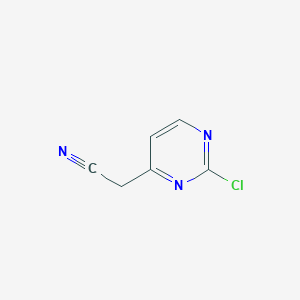 molecular formula C6H4ClN3 B2658236 2-(2-Chloropyrimidin-4-yl)acetonitrile CAS No. 1261744-41-5