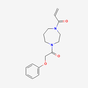 molecular formula C16H20N2O3 B2658237 1-[4-(2-Phenoxyacetyl)-1,4-diazepan-1-yl]prop-2-en-1-one CAS No. 2196076-63-6