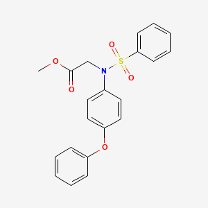 molecular formula C21H19NO5S B2658246 Methyl N-(4-phenoxyphenyl)-N-(phenylsulfonyl)glycinate CAS No. 884986-55-4