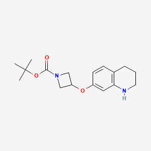 molecular formula C17H24N2O3 B2658255 Tert-butyl 3-(1,2,3,4-tetrahydroquinolin-7-yloxy)azetidine-1-carboxylate CAS No. 2375262-18-1