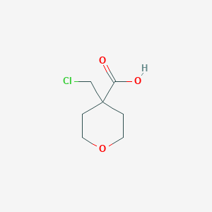 molecular formula C7H11ClO3 B2658261 4-(Chloromethyl)oxane-4-carboxylic acid CAS No. 2385902-80-5