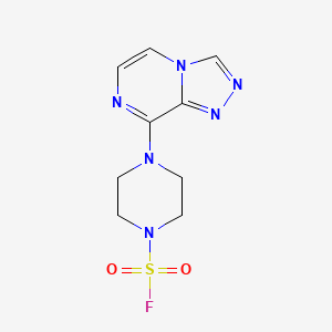 molecular formula C9H11FN6O2S B2658264 4-([1,2,4]Triazolo[4,3-a]pyrazin-8-yl)piperazine-1-sulfonyl fluoride CAS No. 2361683-63-6