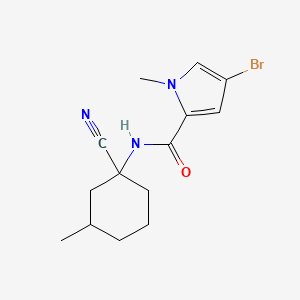 molecular formula C14H18BrN3O B2658282 4-Bromo-N-(1-cyano-3-methylcyclohexyl)-1-methylpyrrole-2-carboxamide CAS No. 2128141-07-9