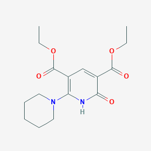 molecular formula C16H22N2O5 B2658285 2-氧代-6-哌啶基-1,2-二氢-3,5-吡啶二甲酸二乙酯 CAS No. 128099-67-2