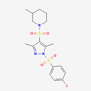1-{[1-(4-fluorobenzenesulfonyl)-3,5-dimethyl-1H-pyrazol-4-yl]sulfonyl}-3-methylpiperidine