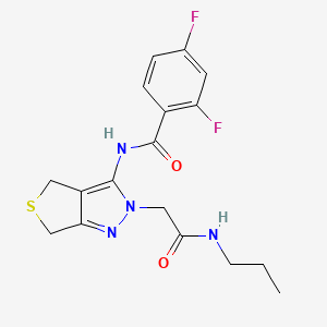 2,4-difluoro-N-(2-(2-oxo-2-(propylamino)ethyl)-4,6-dihydro-2H-thieno[3,4-c]pyrazol-3-yl)benzamide