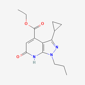 ethyl 3-cyclopropyl-6-oxo-1-propyl-6,7-dihydro-1H-pyrazolo[3,4-b]pyridine-4-carboxylate
