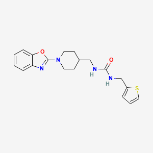 molecular formula C19H22N4O2S B2658319 1-((1-(苯并[d]恶唑-2-基)哌啶-4-基)甲基)-3-(噻吩-2-基甲基)脲 CAS No. 1797725-78-0