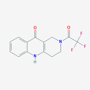 molecular formula C14H11F3N2O2 B2658320 2-(2,2,2-Trifluoroacetyl)-1,3,4,5-tetrahydrobenzo[b][1,6]naphthyridin-10-one CAS No. 1553519-35-9