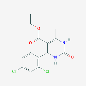 B2658328 Ethyl 4-(2,4-dichlorophenyl)-6-methyl-2-oxo-1,2,3,4-tetrahydropyrimidine-5-carboxylate CAS No. 283593-04-4