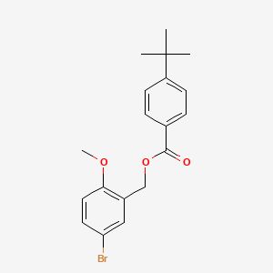 molecular formula C19H21BrO3 B2658332 (5-溴-2-甲氧苯基)甲基4-叔丁基苯甲酸酯 CAS No. 331460-30-1