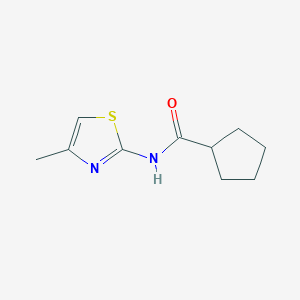 molecular formula C10H14N2OS B2658345 N-(4-甲基-1,3-噻唑-2-基)环戊烷甲酰胺 CAS No. 541521-61-3