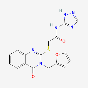 molecular formula C17H14N6O3S B2658347 N-[4-(4-bromophenyl)-3-oxo-3,4-dihydropyrazin-2-yl]-N'-(4-fluorophenyl)urea CAS No. 1115905-89-9