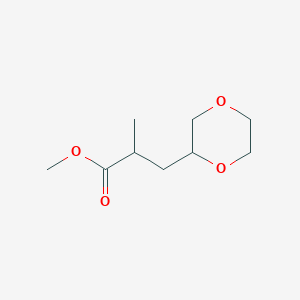 Methyl 3-(1,4-dioxan-2-yl)-2-methylpropanoate