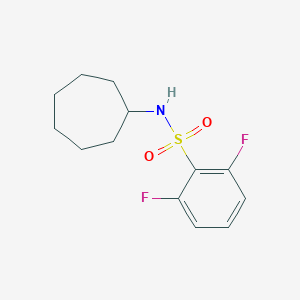 molecular formula C13H17F2NO2S B265835 N-cycloheptyl-2,6-difluorobenzenesulfonamide 