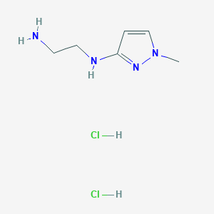 molecular formula C6H14Cl2N4 B2658352 N-(2-Aminoethyl)-1-methyl-1H-pyrazol-3-amine dihydrochloride CAS No. 1803587-64-5